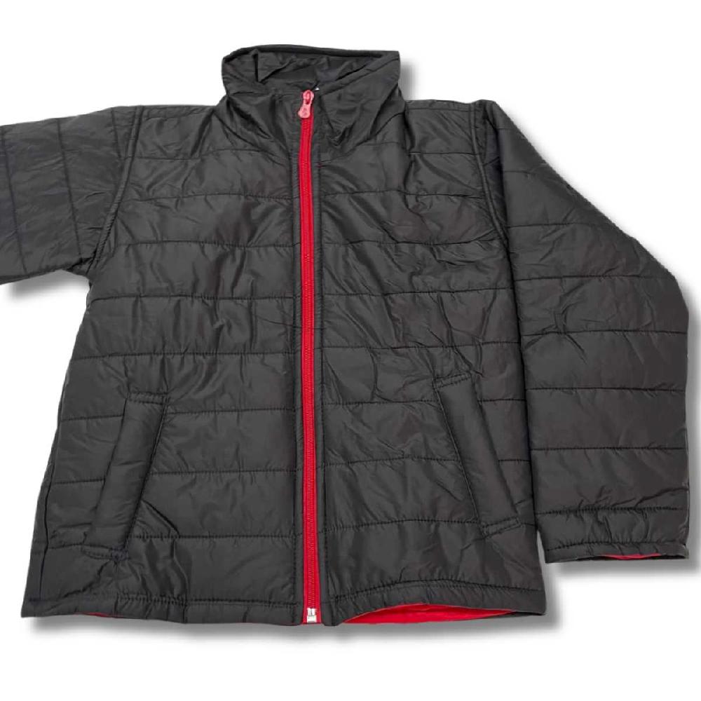 JAQUETA-PUFFER-INFANTIL-MENINO-SEM-CAPUZ-COR-PRETA-COM-FORRO-EM-VERMELHO