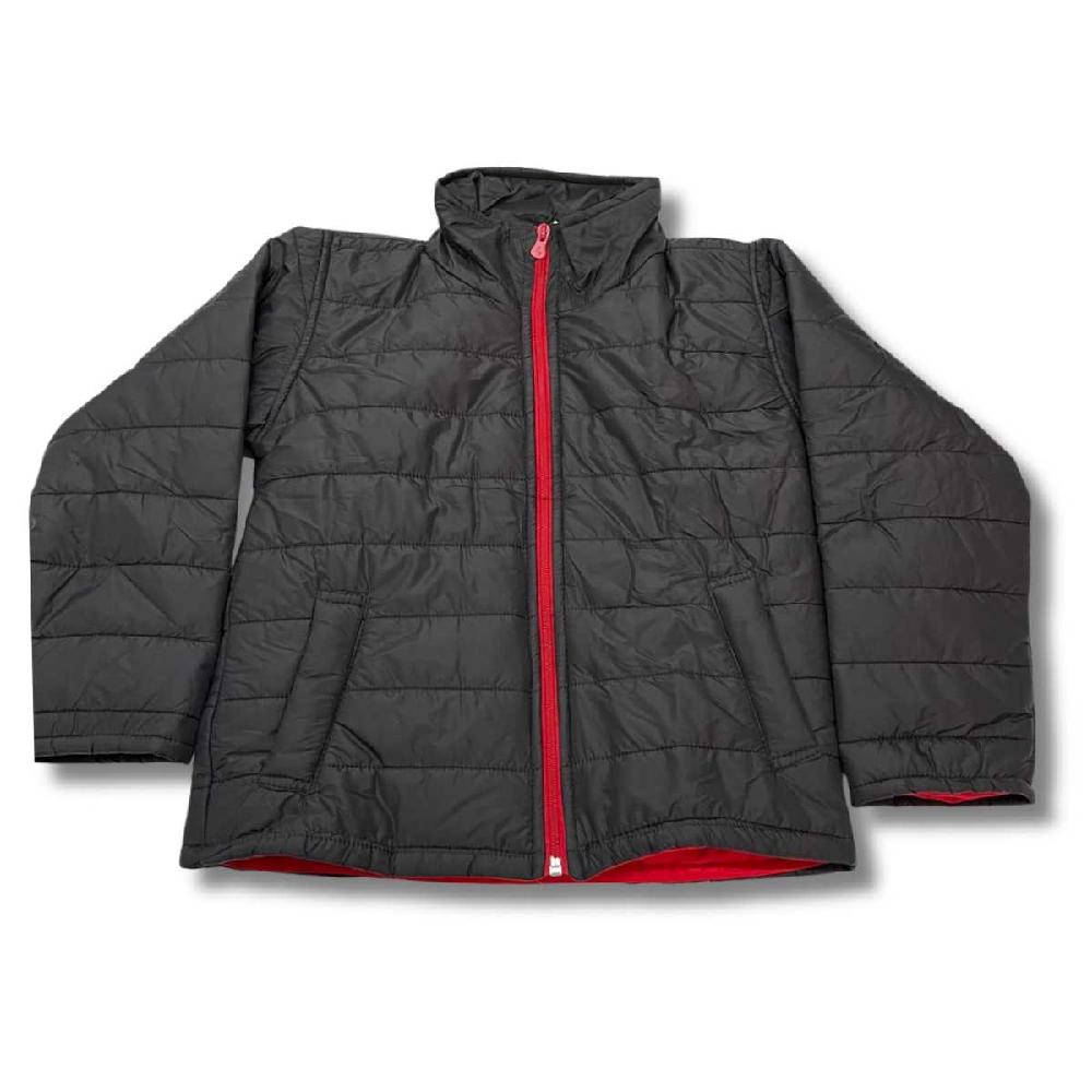 JAQUETA-PUFFER-INFANTIL-MENINO-SEM-CAPUZ-COR-PRETA-COM-FORRO-EM-VERMELHO